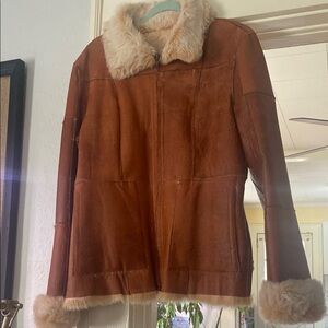 Women's Tan Shearling Jacket